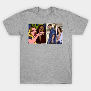 Woman Yelling at Distracted Boyfriend Meme Mash-up T-Shirt